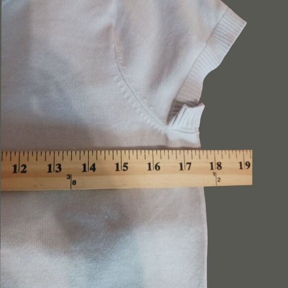 Calvin Klein Womens Short Sleeve Knit Top Silver PMedium - Picture 4 of 8